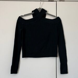 Dark Green Off-Shoulder Sweater